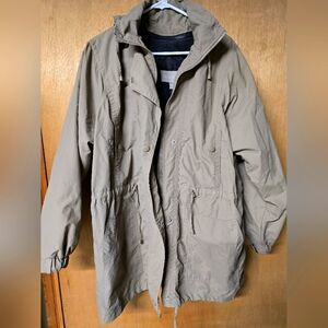 Woman Within Fleece lined Rain Jacket